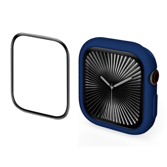 For Apple Watch Series 11 / 10 42mm ENKAY Hat-Prince 2 in 1 Candy Color TPU Watch Case with Full Coverage PMMA Soft Film(Light Blue)