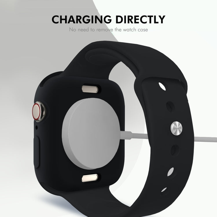 For Apple Watch Series 11 / 10 42mm ENKAY Hat-Prince 2 in 1 Candy Color TPU Watch Case with Full Coverage PMMA Soft Film(Orange)