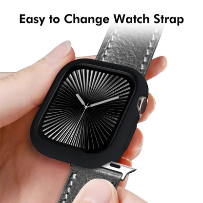 For Apple Watch Series 11 / 10 42mm ENKAY Hat-Prince 2 in 1 Candy Color TPU Watch Case with Full Coverage PMMA Soft Film(Beige)