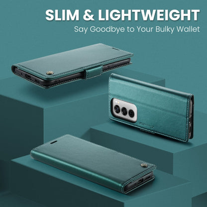 For OPPO Reno12 5G Global CaseMe 023 Butterfly Buckle Litchi Texture RFID Anti-theft Leather Phone Case(Green)
