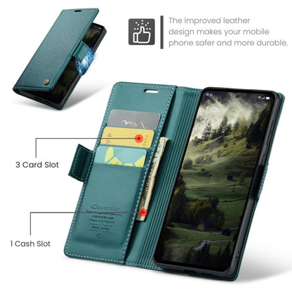 For OPPO Reno12 Pro 5G Global CaseMe 023 Butterfly Buckle Litchi Texture RFID Anti-theft Leather Phone Case(Green)