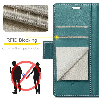 For OPPO Reno12 Pro 5G Global CaseMe 023 Butterfly Buckle Litchi Texture RFID Anti-theft Leather Phone Case(Green)