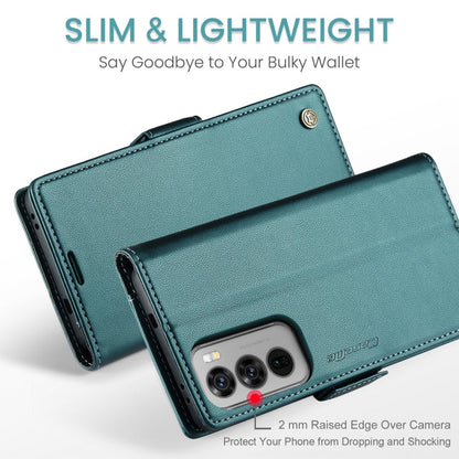 For OPPO Reno12 Pro 5G Global CaseMe 023 Butterfly Buckle Litchi Texture RFID Anti-theft Leather Phone Case(Green)