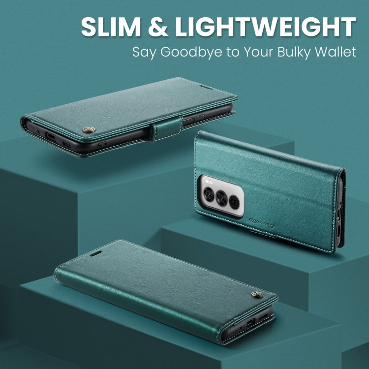 For OPPO Reno12 Pro 5G Global CaseMe 023 Butterfly Buckle Litchi Texture RFID Anti-theft Leather Phone Case(Green)