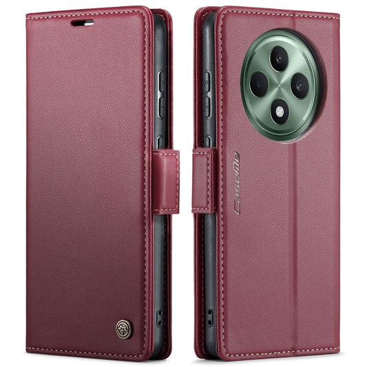 For OPPO Reno12 F /12 FS 5G CaseMe 023 Butterfly Buckle Litchi Texture RFID Anti-theft Leather Phone Case(Red)