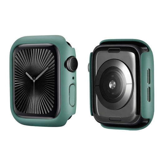 For Apple Watch Series 11 / 10 46mm ENKAY Hat-Prince 2 in 1 Solid Color PC Watch Case with Full Coverage PMMA Soft Film(Green)