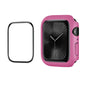 For Apple Watch Series 11 / 10 46mm ENKAY Hat-Prince 2 in 1 Solid Color PC Watch Case with Full Coverage PMMA Soft Film(Rose)