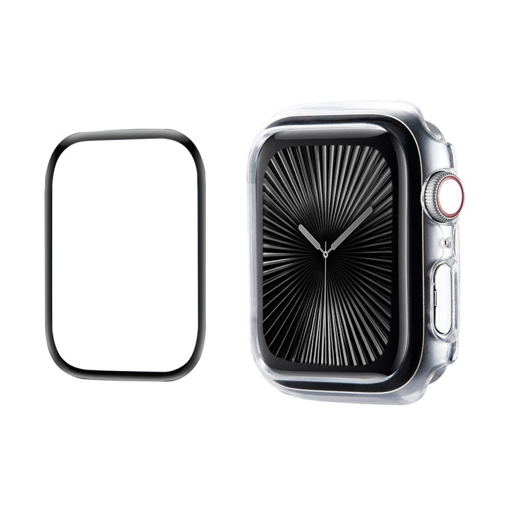 Pour Apple Watch Series 11 / 10 46mm ENKAY Hat-Prince 2 en 1 Étui de protection PC couleur unie avec film souple PMMA à couverture complète (Transparent)