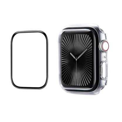 Pour Apple Watch Series 11 / 10 46mm ENKAY Hat-Prince 2 en 1 Étui de protection PC couleur unie avec film souple PMMA à couverture complète (Transparent)