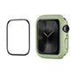For Apple Watch Series 11 / 10 42mm ENKAY Hat-Prince 2 in 1 Solid Color PC Watch Case with Full Coverage PMMA Soft Film(Light Green)
