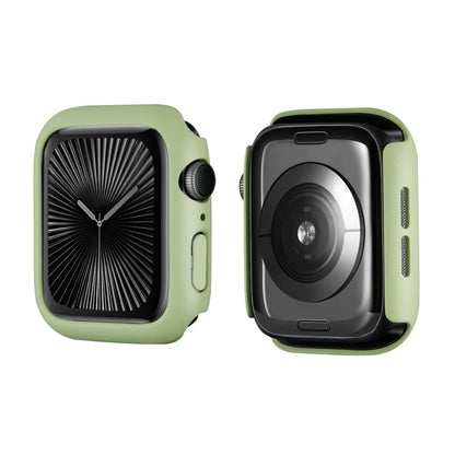 For Apple Watch Series 11 / 10 42mm ENKAY Hat-Prince 2 in 1 Solid Color PC Watch Case with Full Coverage PMMA Soft Film(Light Green)