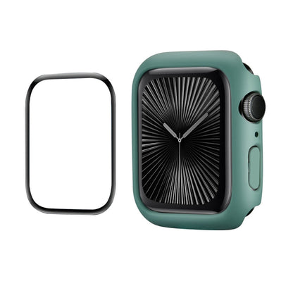 For Apple Watch Series 11 / 10 42mm ENKAY Hat-Prince 2 in 1 Solid Color PC Watch Case with Full Coverage PMMA Soft Film(Green)