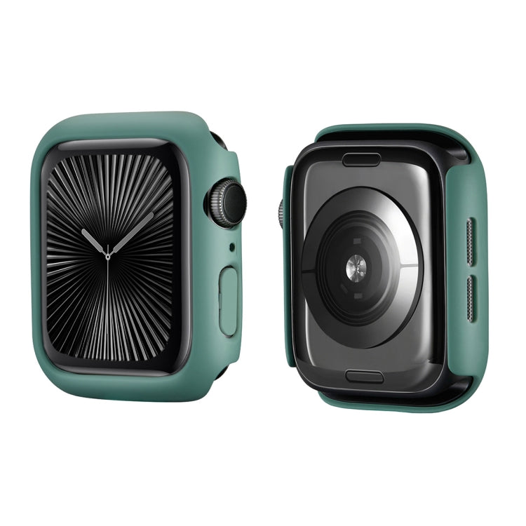 For Apple Watch Series 11 / 10 42mm ENKAY Hat-Prince 2 in 1 Solid Color PC Watch Case with Full Coverage PMMA Soft Film(Green)