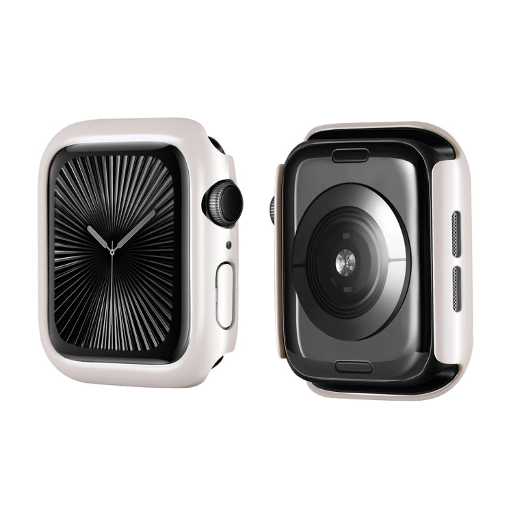 Pour Apple Watch Series 11 / 10 42mm Coque de protection PC ENKAY Hat-Prince 2 en 1 couleur unie avec film souple PMMA à couverture complète (Argent)