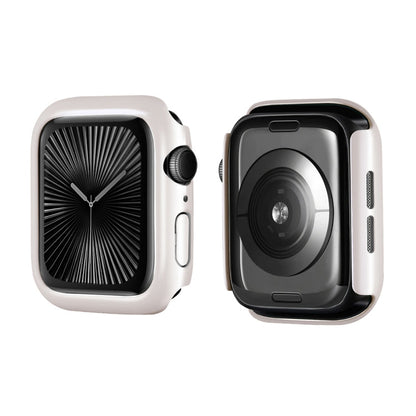Pour Apple Watch Series 11 / 10 42mm Coque de protection PC ENKAY Hat-Prince 2 en 1 couleur unie avec film souple PMMA à couverture complète (Argent)