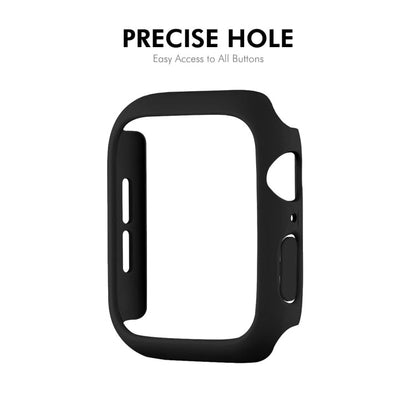 For Apple Watch Series 11 / 10 42mm ENKAY Hat-Prince 2 in 1 Solid Color PC Watch Case with Full Coverage PMMA Soft Film(Dark Blue)