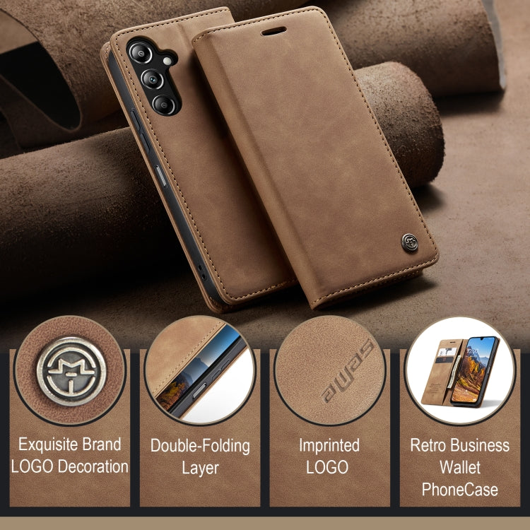 For Samsung Galaxy A16 5G CaseMe 013 Multifunctional Horizontal Flip Leather Phone Case(Brown)