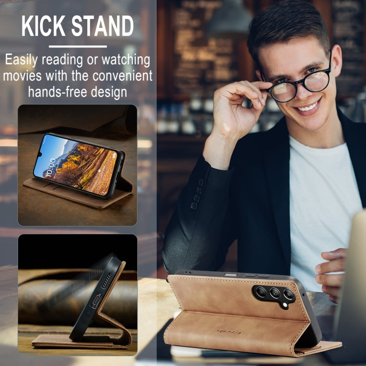 For Samsung Galaxy A16 5G CaseMe 013 Multifunctional Horizontal Flip Leather Phone Case(Brown)