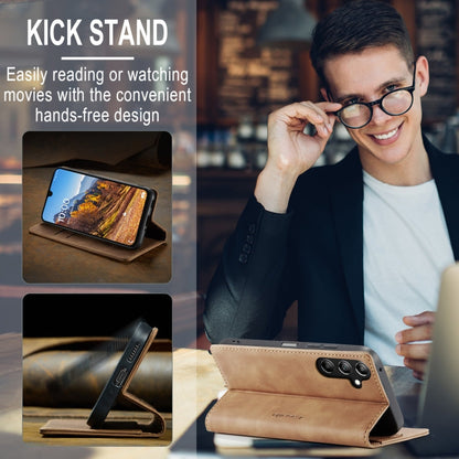 For Samsung Galaxy A16 5G CaseMe 013 Multifunctional Horizontal Flip Leather Phone Case(Brown)