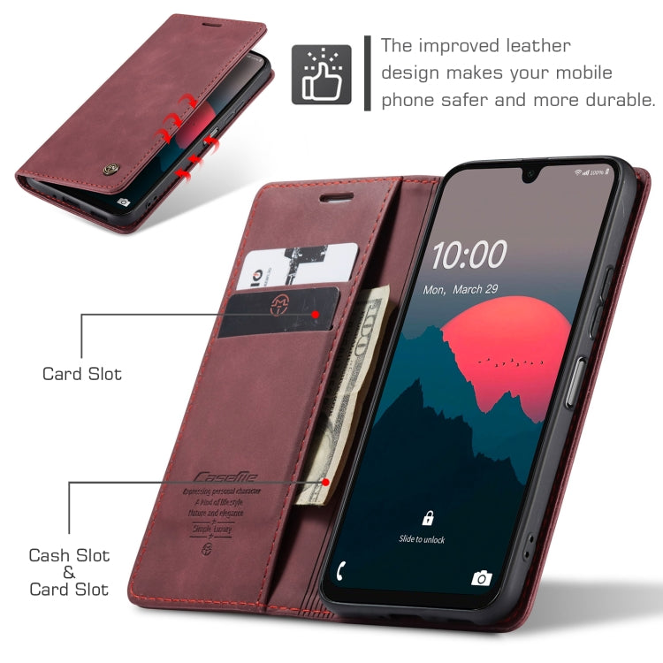 For Samsung Galaxy A16 5G CaseMe 013 Multifunctional Horizontal Flip Leather Phone Case(Red)