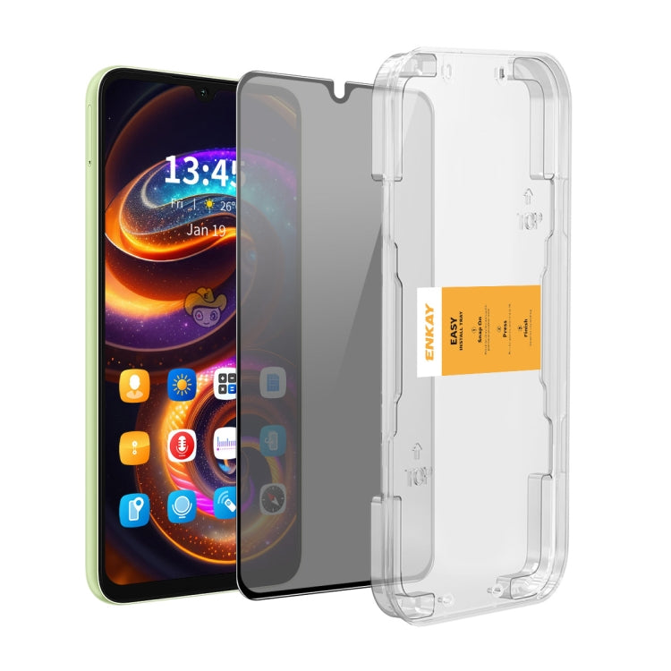 Pour Samsung Galaxy A06 4G Film en Verre Trempé Anti-espion ENKAY Easy Install