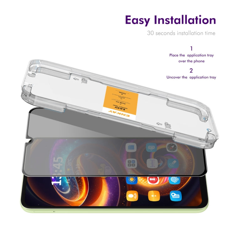 Pour Samsung Galaxy A06 4G Film en Verre Trempé Anti-espion ENKAY Easy Install