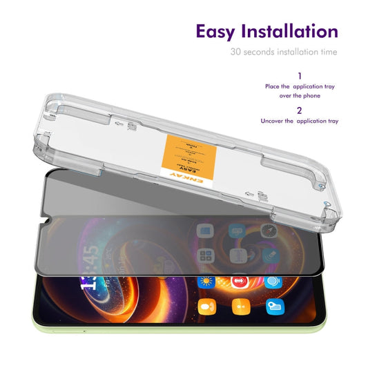 For Samsung Galaxy A06 4G ENKAY Easy Install Anti-peeping Privacy Tempered Glass Film