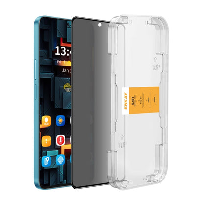 For Samsung Galaxy S24 FE 5G ENKAY Easy Install Anti-peeping Privacy Tempered Glass Film
