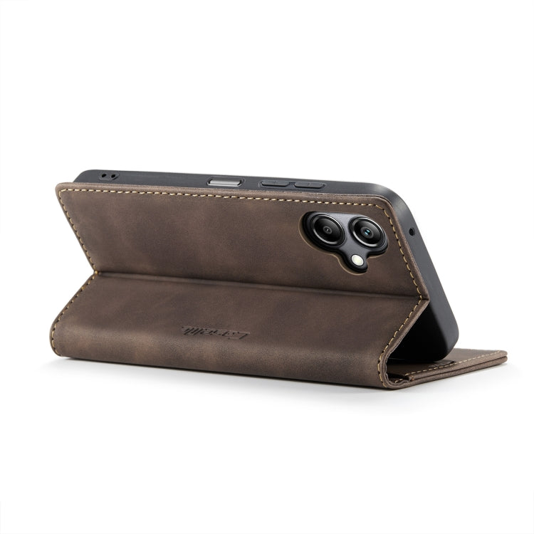 For Galaxy A07 / A06 CaseMe 013 Multifunctional Horizontal Flip Leather Phone Case(Coffee)