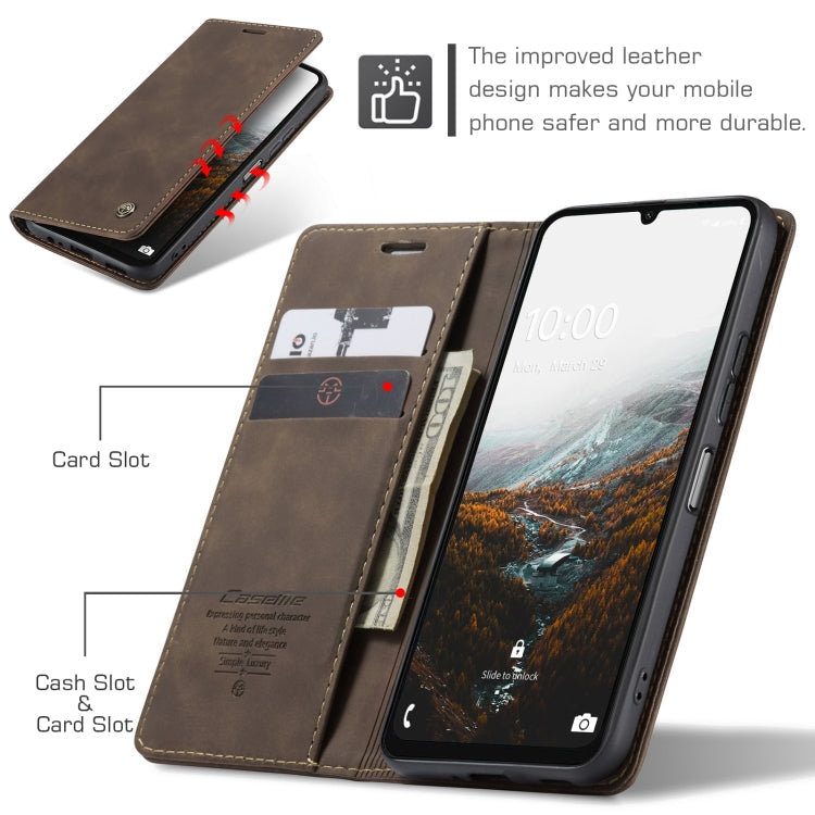 For Galaxy A07 / A06 CaseMe 013 Multifunctional Horizontal Flip Leather Phone Case(Coffee)