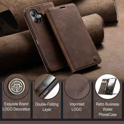 For Galaxy A07 / A06 CaseMe 013 Multifunctional Horizontal Flip Leather Phone Case(Coffee)