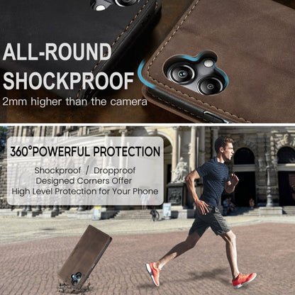 For Galaxy A07 / A06 CaseMe 013 Multifunctional Horizontal Flip Leather Phone Case(Coffee)