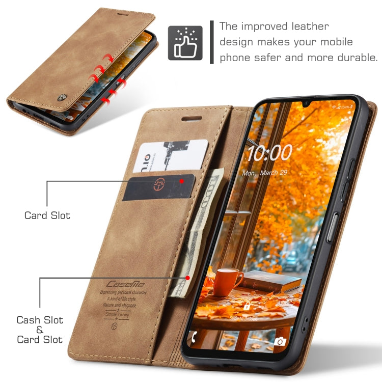 For Galaxy A07 / A06 CaseMe 013 Multifunctional Horizontal Flip Leather Phone Case(Brown)