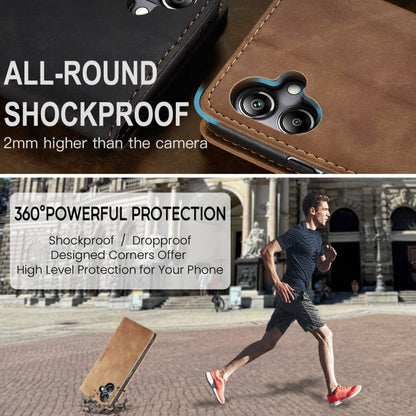 For Galaxy A07 / A06 CaseMe 013 Multifunctional Horizontal Flip Leather Phone Case(Brown)