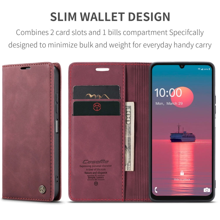 For Galaxy A07 / A06 CaseMe 013 Multifunctional Horizontal Flip Leather Phone Case(Red)