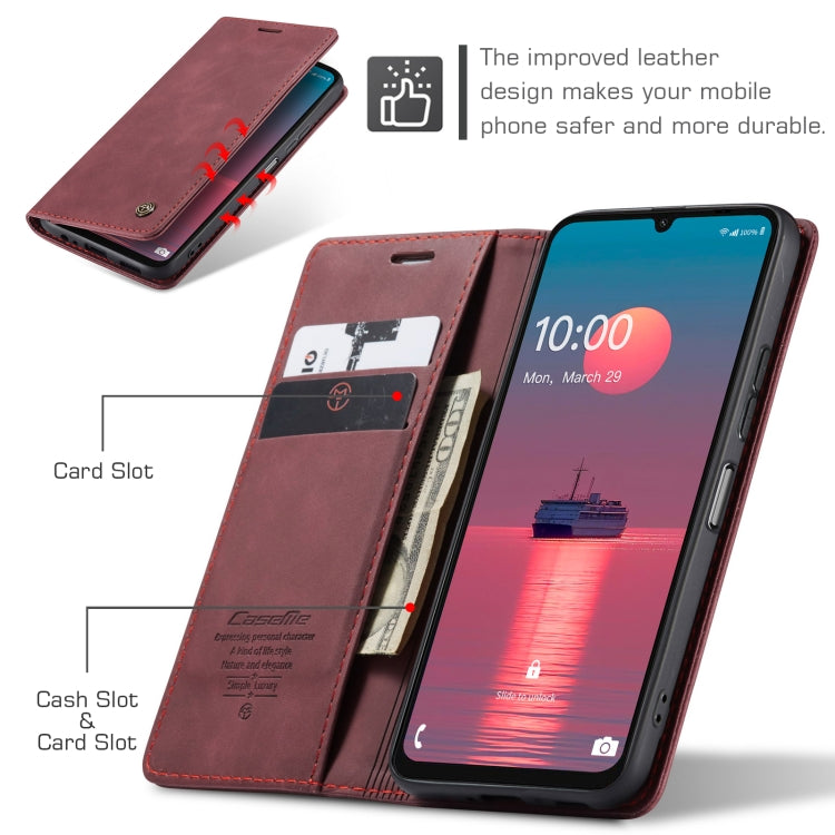 For Galaxy A07 / A06 CaseMe 013 Multifunctional Horizontal Flip Leather Phone Case(Red)