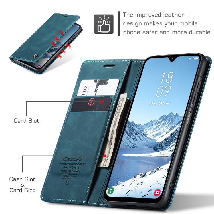 For Samsung Galaxy A26 CaseMe 013 Multifunctional Horizontal Flip Leather Phone Case(Blue)