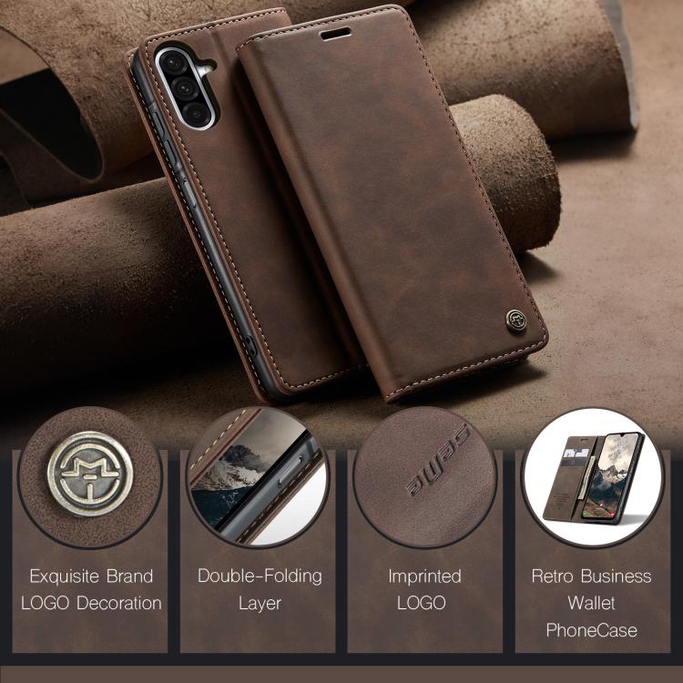 For Galaxy A26 5G CaseMe 013 Multifunctional Horizontal Flip Leather Phone Case(Coffee)