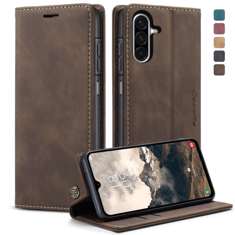 For Galaxy A26 5G CaseMe 013 Multifunctional Horizontal Flip Leather Phone Case(Coffee)