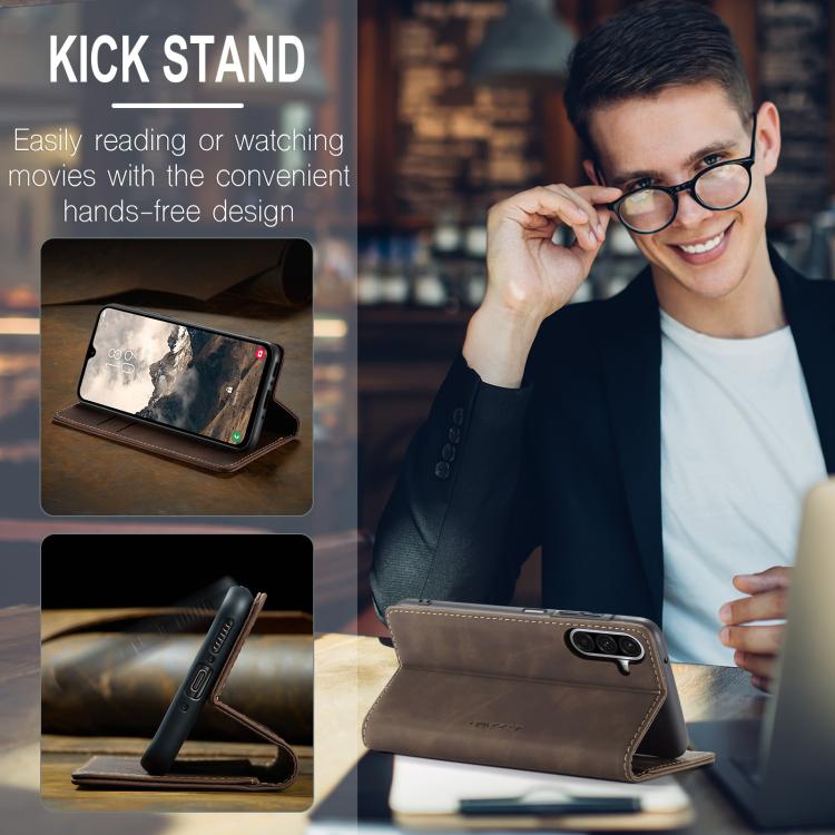 For Galaxy A26 5G CaseMe 013 Multifunctional Horizontal Flip Leather Phone Case(Coffee)