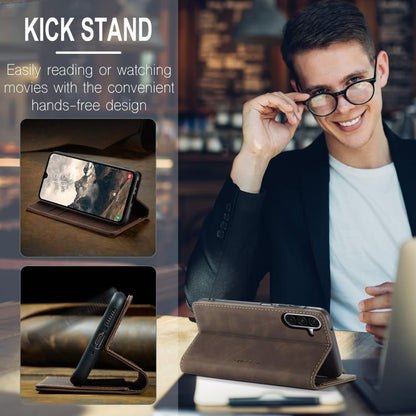 For Galaxy A26 5G CaseMe 013 Multifunctional Horizontal Flip Leather Phone Case(Coffee)