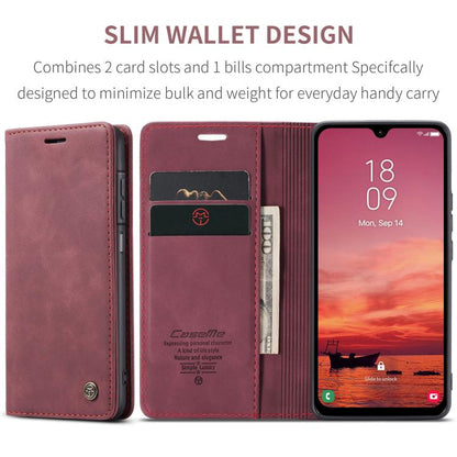 For Galaxy A26 5G CaseMe 013 Multifunctional Horizontal Flip Leather Phone Case(Red)