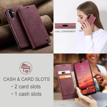For Galaxy A26 5G CaseMe 013 Multifunctional Horizontal Flip Leather Phone Case(Red)