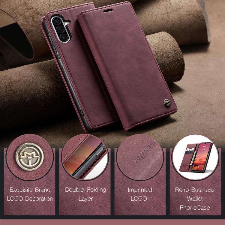 For Galaxy A26 5G CaseMe 013 Multifunctional Horizontal Flip Leather Phone Case(Red)