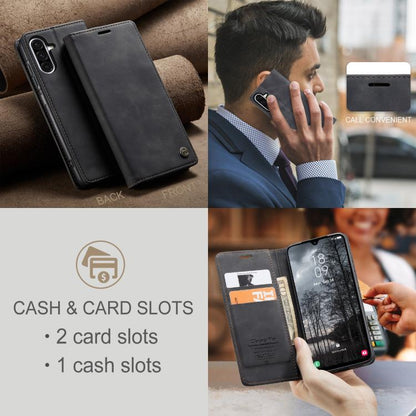 For Galaxy A26 5G CaseMe 013 Multifunctional Horizontal Flip Leather Phone Case(Black)
