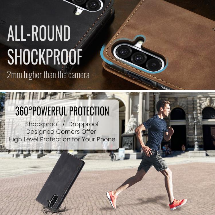 For Galaxy A26 5G CaseMe 013 Multifunctional Horizontal Flip Leather Phone Case(Black)