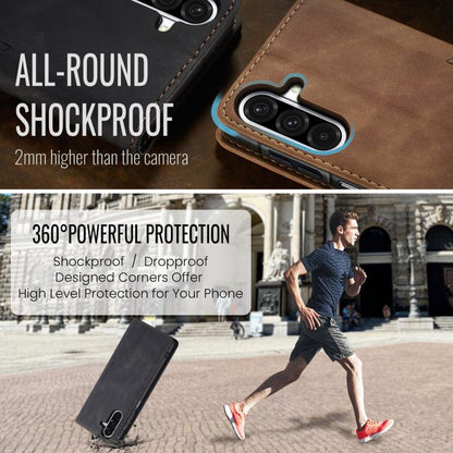 For Galaxy A26 5G CaseMe 013 Multifunctional Horizontal Flip Leather Phone Case(Black)