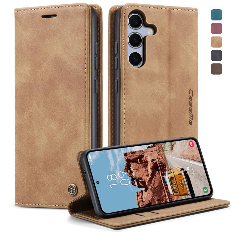 For Galaxy S25+ 5G CaseMe 013 Multifunctional Horizontal Flip Leather Phone Case(Brown)