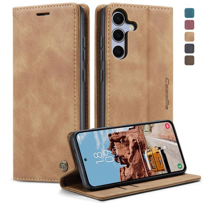 For Galaxy S25+ 5G CaseMe 013 Multifunctional Horizontal Flip Leather Phone Case(Brown)