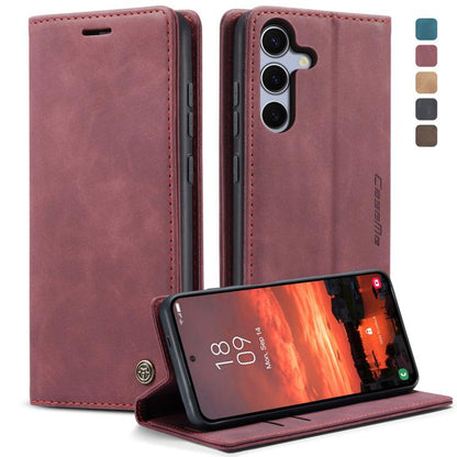 For Galaxy S25+ 5G CaseMe 013 Multifunctional Horizontal Flip Leather Phone Case(Red)
